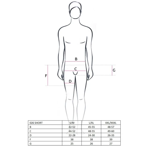 Прозрачные мужские шортики Passion 026 SHORT black XXL/XXXL