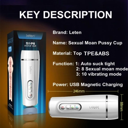 Leten EVA — Автоматический мастурбатор с вибрацией