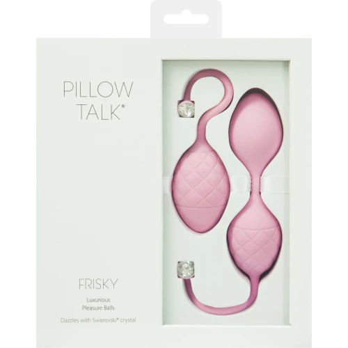 PILLOW TALK Frisky Pink - Вагинальные шарики с кристаллом