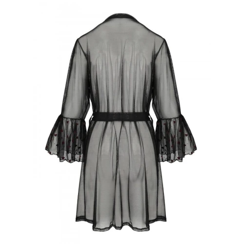 LOVELIA PEIGNOIR black XXL/XXXL — напівпрозорий пеньюар