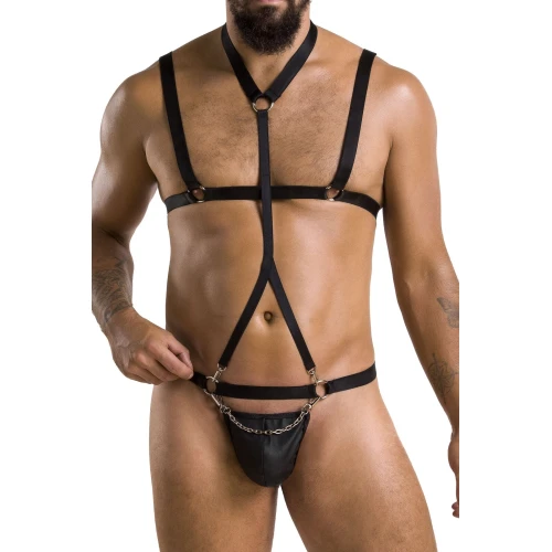 Passion 039 L/XL - Ролевой костюм с портупея для мужчин SET ANDREW black