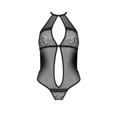 Passion SATARA BODY black L/XL - Еротичний боді
