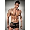Прозрачные мужские шортики с гульфиком Passion 003 SHORT black L/XL
