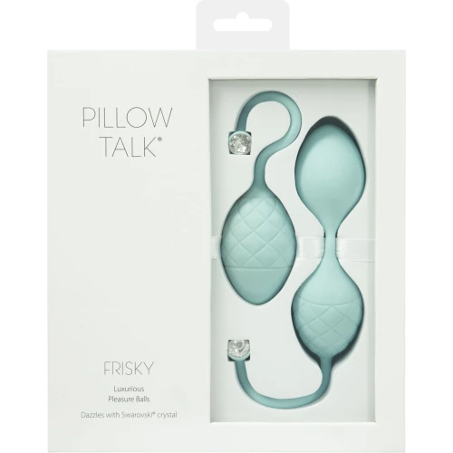 PILLOW TALK Frisky Teal - Вагинальные шарики с кристаллом