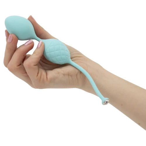 PILLOW TALK Frisky Teal - Вагинальные шарики с кристаллом