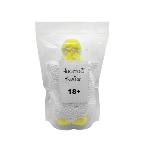 Чистый Кайф Yellow size XL - Мыло-член с присоской