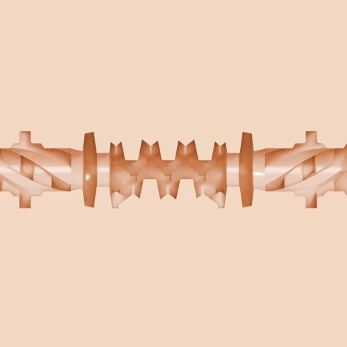 На фото изображен бежевый мастурбатор-вагина Вина Скай Fleshlight Girls: Vina Sky - Exotica для мужчин на бежевом фоне