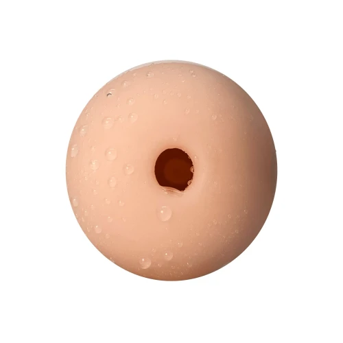 На цьому фото зображено бежевий міні-мастурбатор Alive Mini Masturbator (Flesh) для чоловіків на світлому фоні.