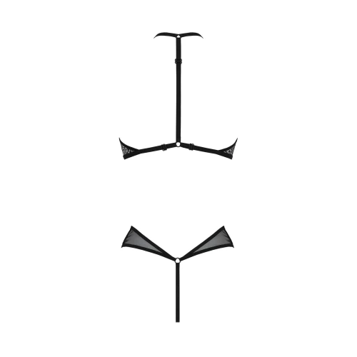 Passion SATARA BODY black S/M - Еротичний боді