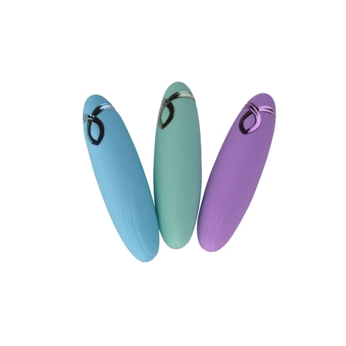 На фото изображен голубой вибратор стрела FairyGasm PleasureArrow для женщин на белом фоне.