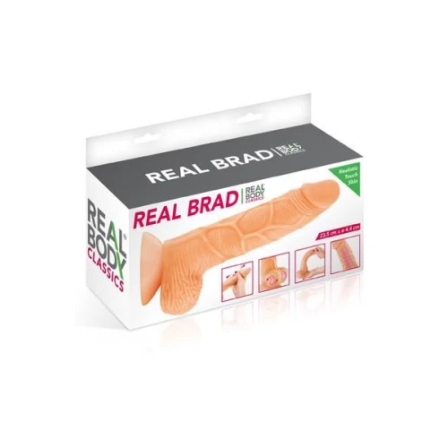 Фаллоимитатор с подвижной крайней плотью Real Body - Real Brad (испорчена упаковка)