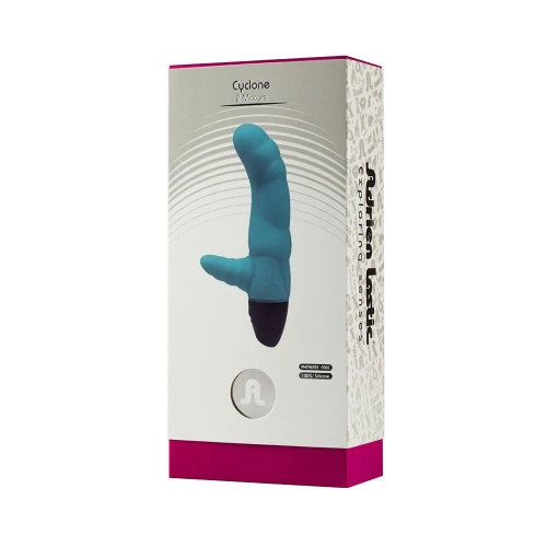 Adrien Lastic Cyclone Blue - Вибратор кролик рельефный