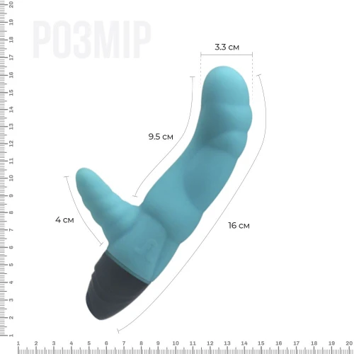 Adrien Lastic Cyclone Blue - Вибратор кролик рельефный