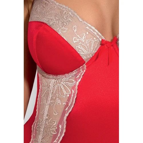 LORAINE CORSET red XXL/XXXL - Эротический корсет с пажами