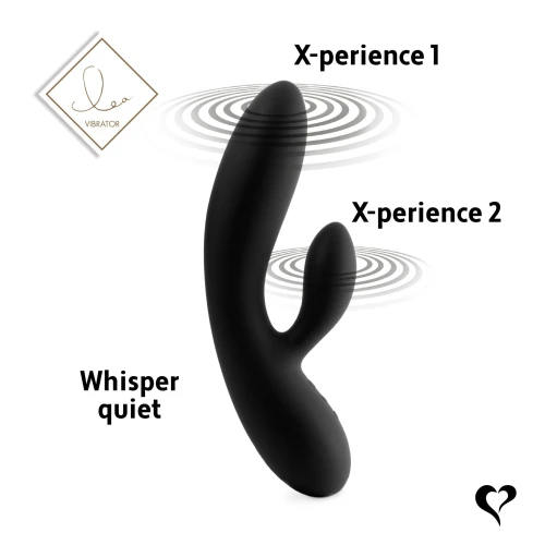 FeelzToys Lea Rabbit Vibrator Black — Вибратор—кролик, два часа удовольствия без подзарядки