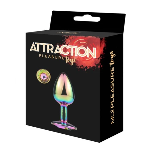 Металлическая анальная пробка MAI Attraction Toys №72 RAINBOW