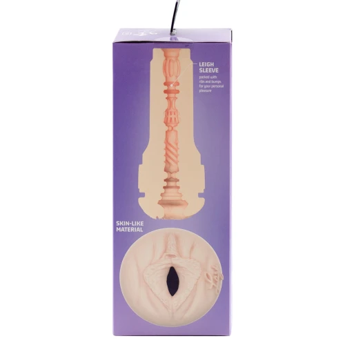 На фото зображено чорно-бежевий мастурбатор-вагіна Лі Рейвен Kiiroo Feel Kiiroo Feel для чоловіків на білому тлі