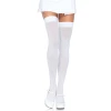 Leg Avenue Nylon Thigh Highs + PLUS SI White
