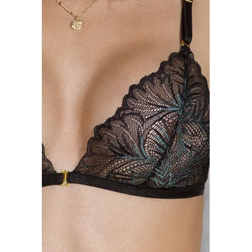 Passion DELIENA SET black L/XL - Еротичний комплект білизни
