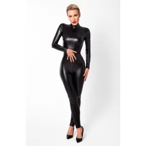F319 Caged wetlook with zippers