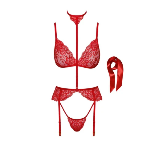 Комплект Kissable Bondage Kiss Set Red L/XL