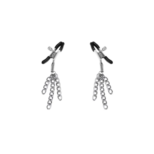 Feral Feelings — Nipple clamps Tassels — Зажимы для сосков с кисточками серебро