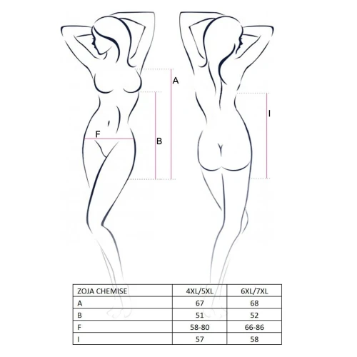 ZOJA CHEMISE black 6XL/7XL - Приталенная сорочка с чашечками