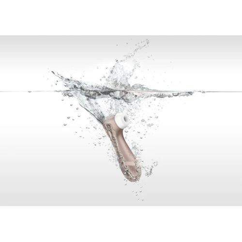 На фото зображено бежевий вакуумний вібратор Satisfyer Pro 2 Next Generation для жінок на білому тлі.