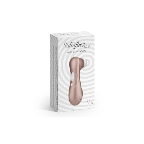 На фото зображено бежевий вакуумний вібратор Satisfyer Pro 2 Next Generation для жінок на білому тлі.