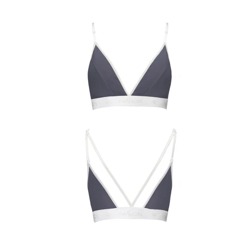 Passion PS007 TOP (M) - Спортивный женский топ (Темно-серый)