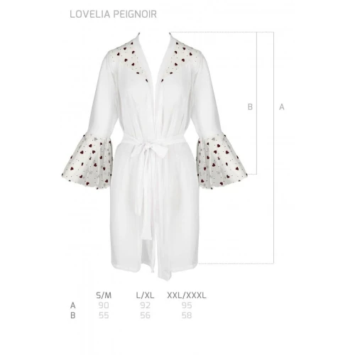 LOVELIA PEIGNOIR white XXL/XXXL — Напівпрозорий пеньюар