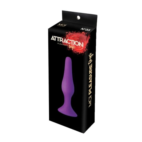MAI Attraction Toys №35 Purple - Анальная пробка на присоске 