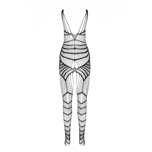 Телесный ажурный бодистокинг со сложным вертикальным плетением Casmir CA004