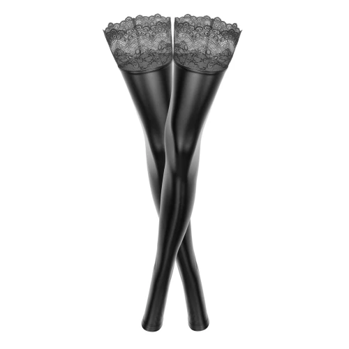 Чулки Noir Handmade F135 Powerwetlook stockings - M