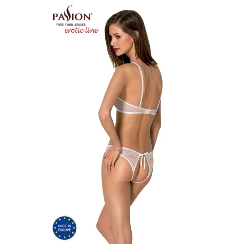 Passion URSULA SET white S/M - Бра и трусики с ажурным декором