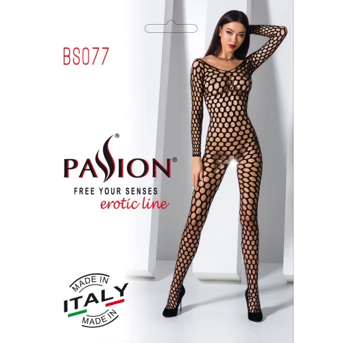 Бодистокинг с крупной сеткой Passion BS077 black