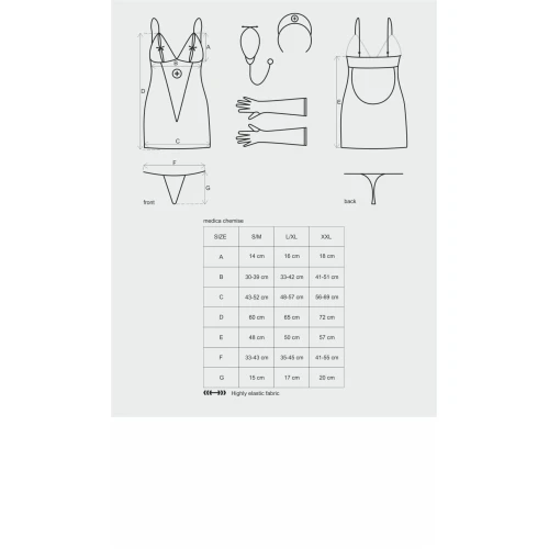 Obsessive Medica costume (L/XL) - Рольовий костюм "Медсестра"