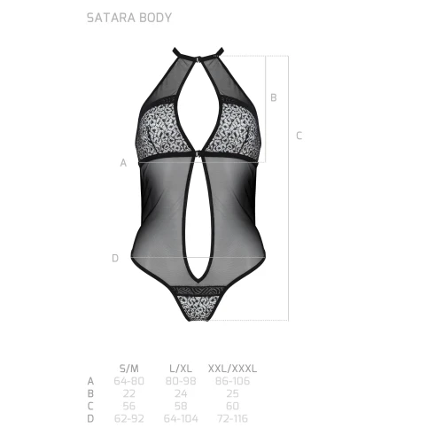 Passion SATARA BODY red XXL/XXXL - Красное женское боди