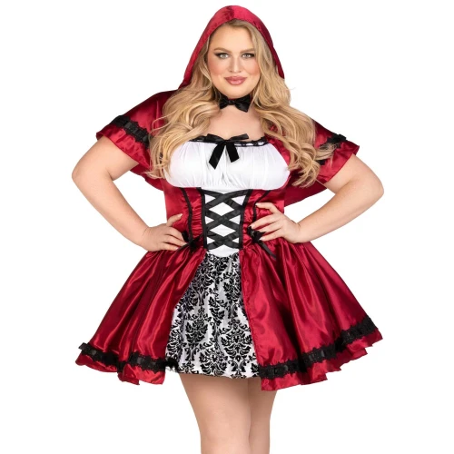 Leg Avenue Gothic Red Riding Hood 1X-2X - Костюм сексуальной красной шапочки 