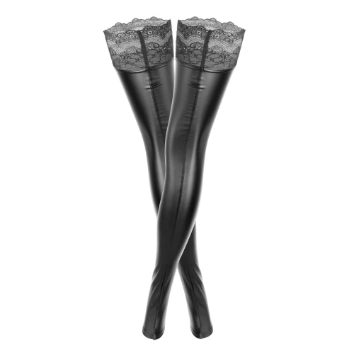 Чулки Noir Handmade F135 Powerwetlook stockings - XL