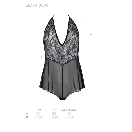 Боді Passion LEAFA BODY black L/XL - ECO Passion