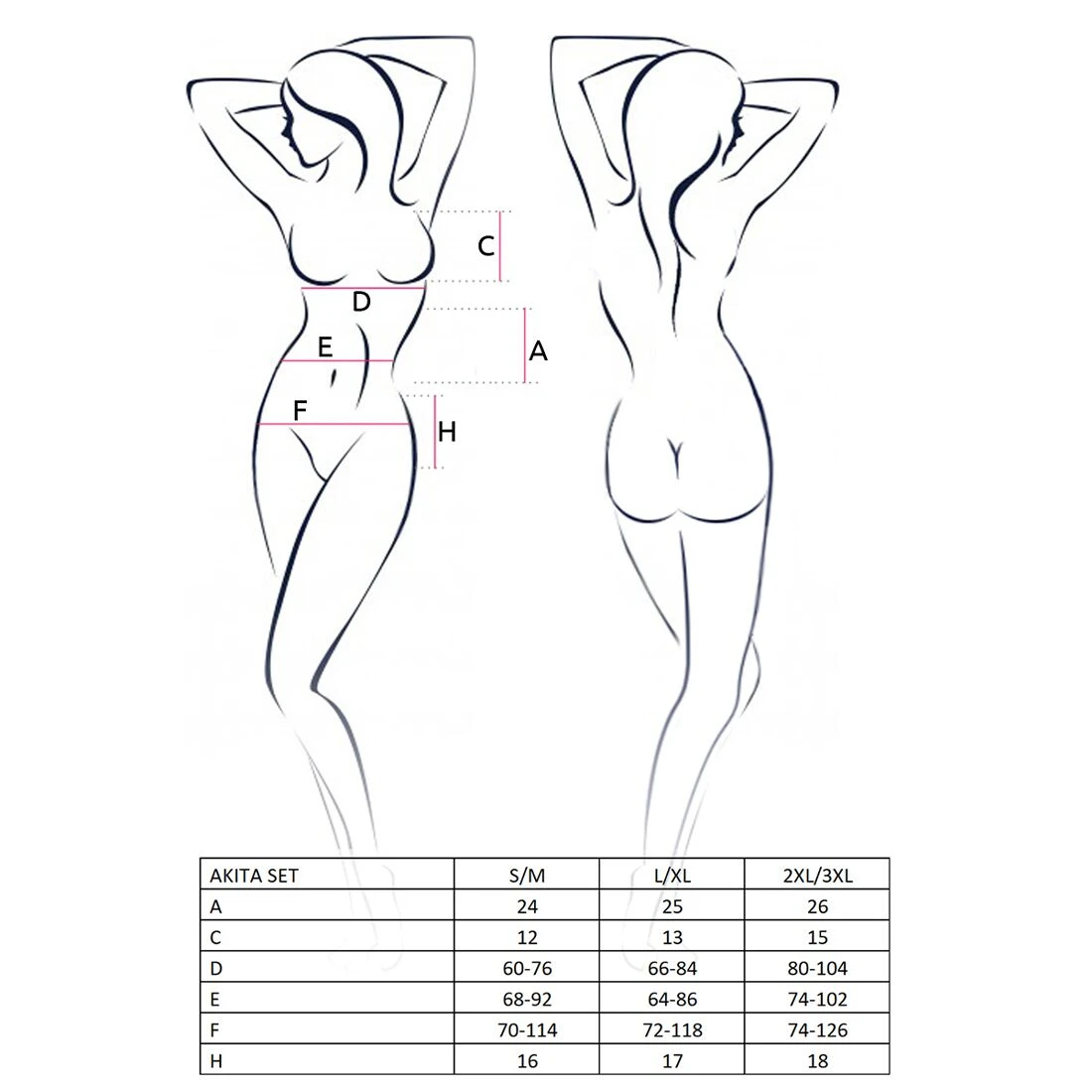 Комплект белья AKITA SET red XXL/XXXL - Passion Exclusive: широкий пояс, лиф, стринги