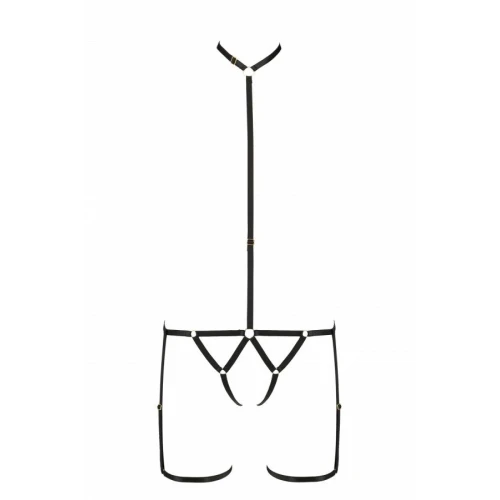 Портупея-стрепы на все тело BRENDA black S/M - Passion Exclusive