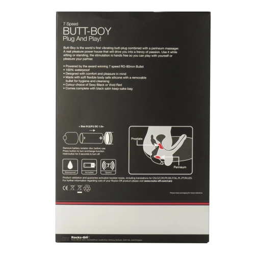 Rocks Off Butt-Boy Red - Анальный стимулятор для промежности