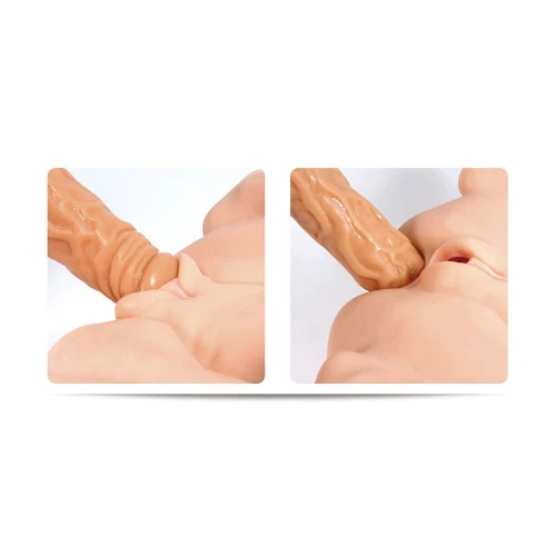 На фото изображен бежевый мастурбатор-кукла Виктория Kokos Victoria для мужчин на белом фоне