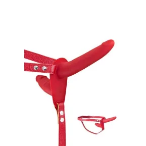 Fetish Tentation Strap—On with Double Dildo Red — Двойной страпон красного цвета