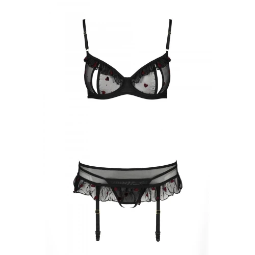 LOVELIA SET black XXL/XXXL — Набор нижнего белья с с поясом для чулок