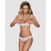 Obsessive Alabastra set S/M - Комплект нижнего белья с открытой грудью