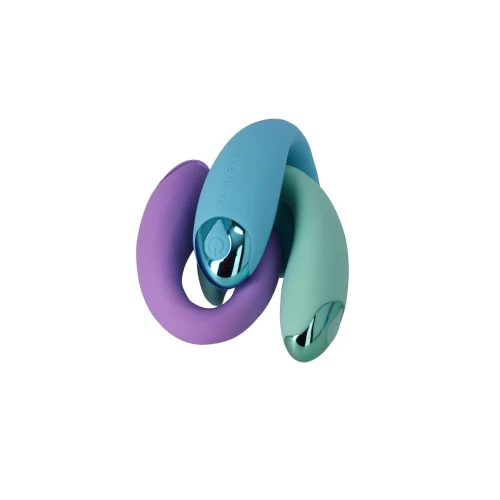 На фото зображено вібратор FairyGasm PleasureBerry violet для пар на білому тлі.