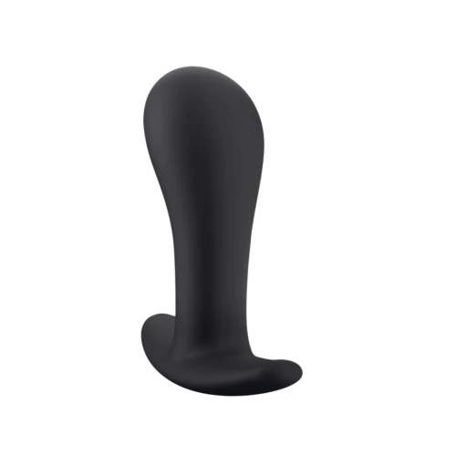 На фото зображено чорну анальну пробку Fun Factory BOOTIE М унісекс на світлому тлі